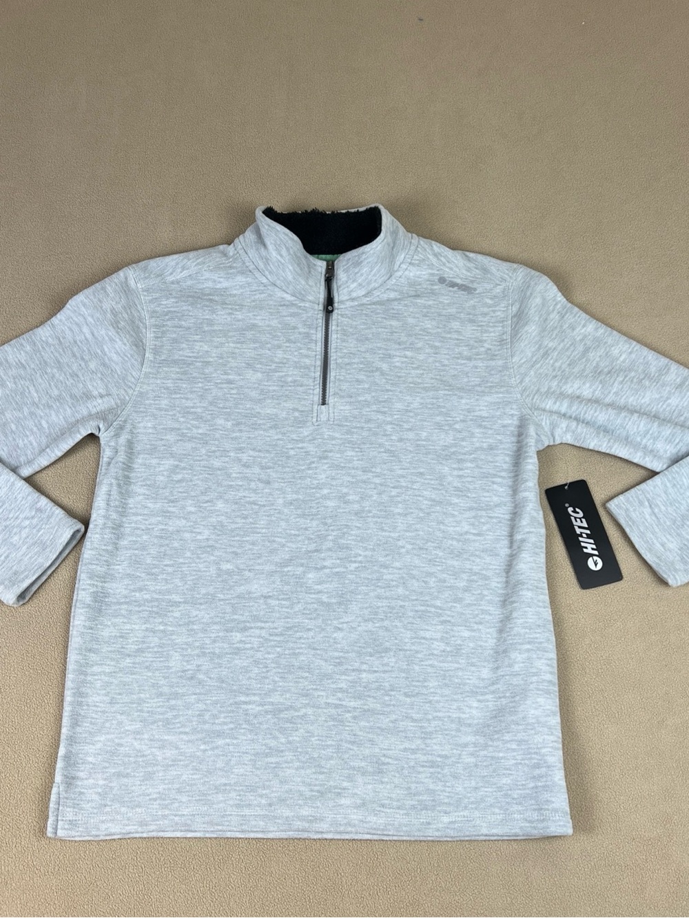 Hi-Tec Polar Fleece 1/4 Zip, MockNeck Pullover. 100% Polyester. Men's Sz S.